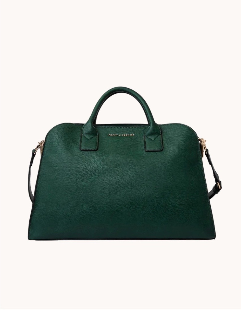 Poppy and Peonies Uptown Tote in Heritage Green. New!